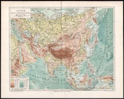 3 db Ázsia térkép a Meyers lexikonból 30x25 cm