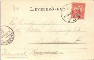 1901 Orsova, Széchenyi út, Trajan Gamber üzlete. Raichl Sándor junior kiadása / street view, shop (k...