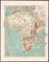 3 db Afrika térkép a Meyers lexikonból 30x25 cm