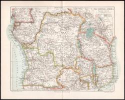 3 db Afrika térkép a Meyers lexikonból 30x25 cm