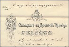 1894 Lehotzky István a znióváraljai kir. járásbírói kinevezése, Szilágyi Dezső (1840-1901) igazságüg...