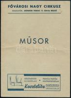 cca 1960 Cirkusz és ORI műsorfüzet 2 db