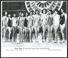 cca 1970 5 db nyomtatott fotó szépségkirálynőkről, MTI sajtófotók, 18,5x27 cm és 20,5x24 cm közötti ...