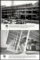cca 1980-1990 Győri építkezések, Építésügyi Tájékoztatási Központ, 5 db sajtófotó, 23,5×17 cm