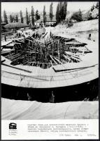 cca 1980-1990 Egri építkezések, Építésügyi Tájékoztatási Központ, 3 db sajtófotó, 23,5×17 cm