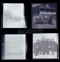 1943 Kárpátaljai, főként katonai negatívokat tartalmazó album, 79 db, 6×6 cm