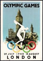 Az 1948-as londoni olimpia plakátjának modern reprintje 35x25 cm