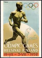 Az 1968-as helsinki olimpia plakátjának modern reprintje 35x25 cm