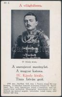 1916 IV. Károly király, I. világháborús emléklap