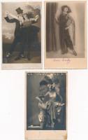 5 db RÉGI külföldi színésznő motívum képeslap, kabaré táncosok / 5 pre-1945 motive postcards: actresses, cabaret dancers