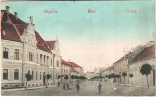 1909 Déva, Fő utca, Megyeház / main street, county hall (EK)