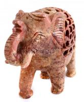 Elefánt az elefántban egy kőből faragott zsírkő szobor 16 cm