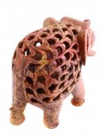 Elefánt az elefántban egy kőből faragott zsírkő szobor 16 cm