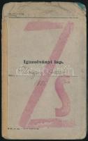 1942 Munkaszolgálatos katonai igazolványi lapja, a felső szélein gyűrődéssel, benne 1920-as igazolvá...
