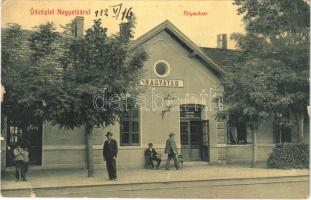 1912 Nagyatád, pályaudvar, vasútállomás, állomási főnök, forgalmi iroda. W.L. Bp. 2602. (EB)