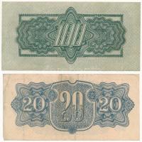 Csehszlovákia 1944. 20K + 100K T:III Czechoslovakia 1944. 20 Korun + 100 Korun C:F Krause 47.a, 48.a