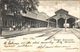 1904 Miskolc, pályaudvar, vasútállomás (fl)