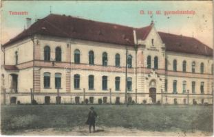 1909 Temesvár, Timisoara; M. kir. állami gyermekmenhely / childrens shelter (fl)
