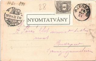 1899 Szekszárd, Garay tér, Törvényszéki épület, Gimnázium, Széchenyi utca. Kapható Báter Jánosnál, f...