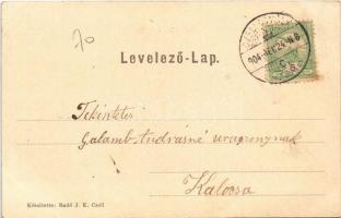 1904 Celldömölk, Kiscell; Pályaudvar, vasútállomás, vonat. Radó J. K. kiadása