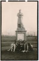 1927 Berekböszörmény, Hősök szobra, emlékmű. photo (lyukasztott / punched holes)