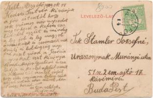 1909 Aszófő, Vasútállomás, vasutasok, Kovács Lajos vendéglője, étterem (r)