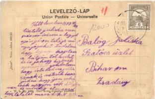 Dunavecse, Pályaudvar, vasútállomás, vonat, gőzmozdony. "Ideal" W. L. Bp. 4900. Özv. Kohn ...