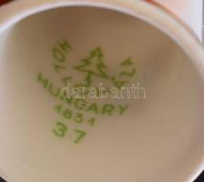 Hollóházi gyűszű. Kézzel festett, jelzett, hibátlan  2,7 cm