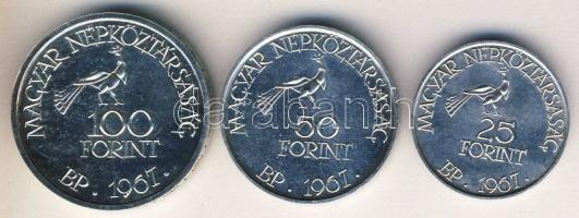 1967. 25Ft Ag + 50Ft Ag + 100Ft Ag "Kodály" sor T:BU k