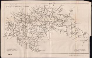 1944 A MÁV vonalhálózatának térképe 40x24 cm