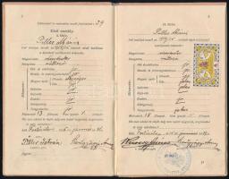 1913 Fertőrákos elemi népiskolai értesítő könyvecske