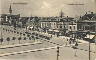 Marosvásárhely, Targu Mures; Széchenyi tér, könyvnyomda, Kovács József üzlete / square, shops