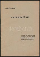 cca 1950-1960 Ganzgyáriak! Emlékezzünk füzet a gyár életéről és az ellenforradalomról