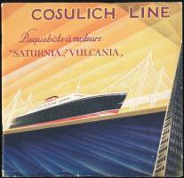 cca 1930 A Cosulich Line Saturnia és Vulcania hajóinak képes ismertetője / Ship booklez 24 images