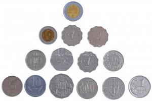 14xklf külföldi érmetétel, közte Luxemburg 1978. 10Fr Ni T:2-3 14xdiff foreign coin lot, within Luxembourg 1978. 10 Francs Ni C:XF-F