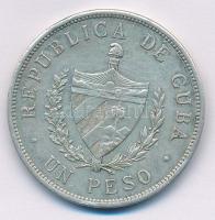 Kuba 1933. 1P Ag T:2 ph., patina Cuba 1933. 1 Peso Ag C:XF edge error, patina Krause KM#15.2