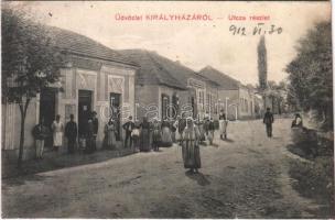 1912 Királyháza, Korolevo, Královo nad Tisou; utca, Thill Gyula üzlete / street, shop