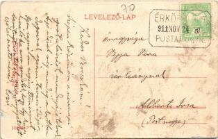 1911 Székelyhíd, Sacueni;  Kir. járásbíróság, Árpád tér. W.L. Bp. 2266. Gottlieb nyomda kiadása / co...
