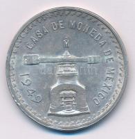 Mexikó 1949. 1 Uncia Ag (33,63g) T:2 ph.
Mexico 1949. 1 Troy Ounce Ag (33,62g) C:XF edge error
Kra...