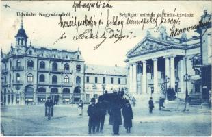 1906 Nagyvárad, Oradea; Szigligeti színház, Emke kávéház / theatre, cafe