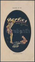 cca 1915 Berkes Szűcs (Bp. I., Deák Ferenc utca) reklámlapja, szign. Löblovitz