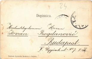 1905 Eszék, Osijek; Domobranska vojarna / Honvéd Kaserne / Honvéd laktanya / K.u.K. military barrack...