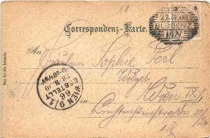 1900 Bludenz (Vorarlberg), Scesaplana und Brand, Bludenz mit Bürserschlucht, Lüner-See mit Douglashü...