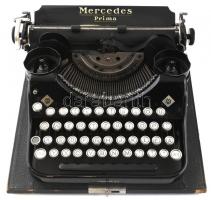 cca 1930 Mercedes Prima írógép magyar billentyűzettel, jelzett, jó állapotban, működik, dobozzal 34×...