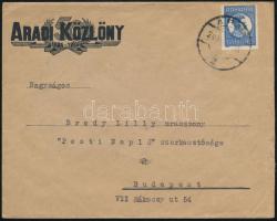 1935 Stauber József, az Aradi Közlöny (Erdély) tulajdonos-főszerkesztőjének felkérése Bródy Lilly kö...