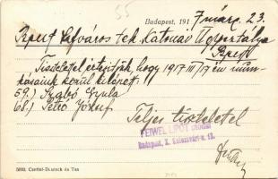 1917 Feiwel Lipót Utódai Első Magyar királyi szab. iskolabútorgyár reklámja. Budapest, Kolozsvári ut...