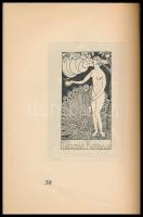 Szigethy István: Ex libris. Rajzos könyv.
Kolozsvár, 1916., (Egyesült Könyvnyomda Rt.), 44 p. Karin...