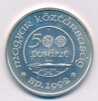 1992. 500Ft Ag "Szent László" dísztokban, tanúsítvánnyal T:BU Adamo EM125