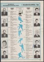 Vitray Tamás, Szepesi György, Knézy Jenő, Rózsa György aláírásai újságkivágásokon