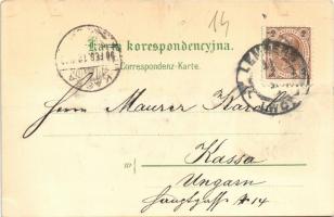 1896 (Vorläufer!!!) Kraków, Teatr Krakowski, Rondel bramy Florianskiej, Ulica i Brama Floryanska / t...